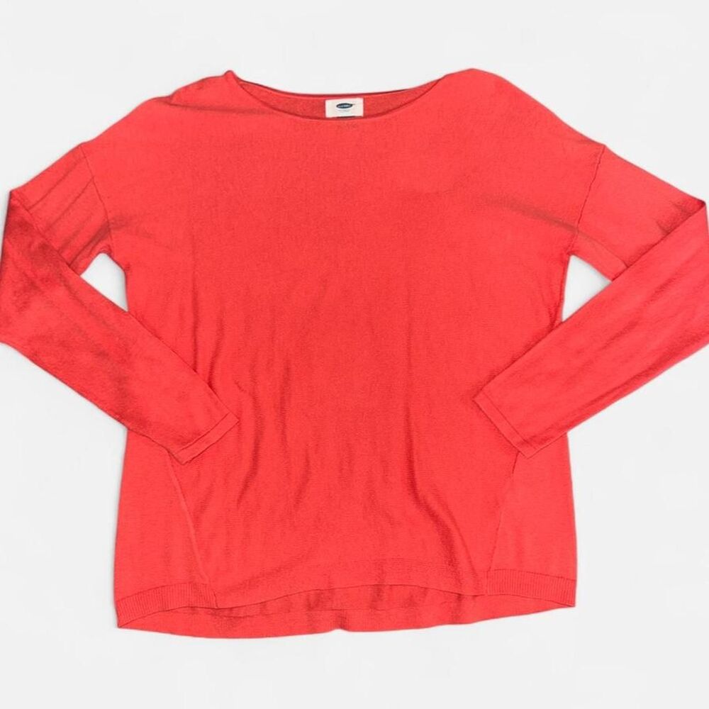Old Navy Coral Long Sleeve Lightweight Knit Sweater, Medium